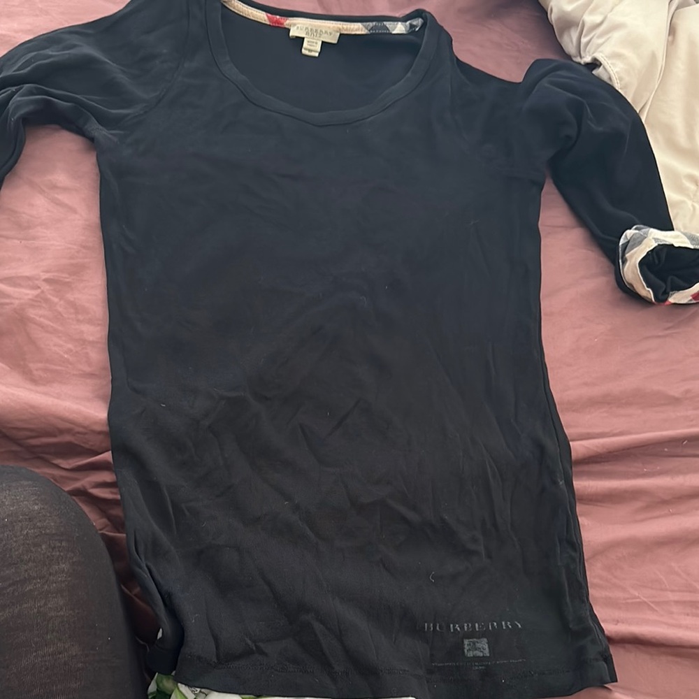 Burberry Black Long Sleeve Top